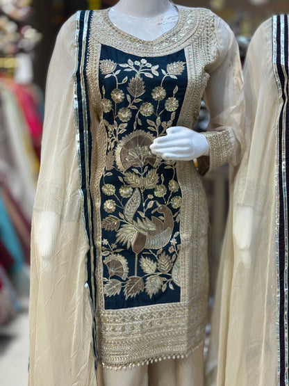 WEDDING WEAR SIPI WORK BEAUTIFUL DUPPTA SUIT