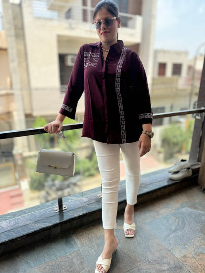 IndiPehnawa Trendy Sirvoski Shirt