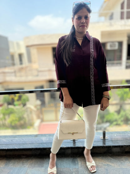 IndiPehnawa Trendy Sirvoski Shirt