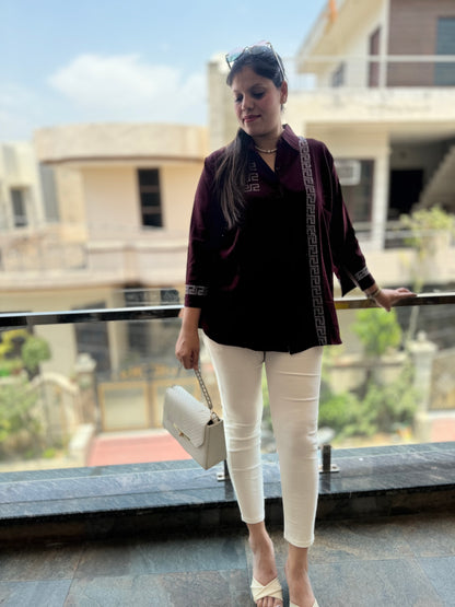 IndiPehnawa Trendy Sirvoski Shirt