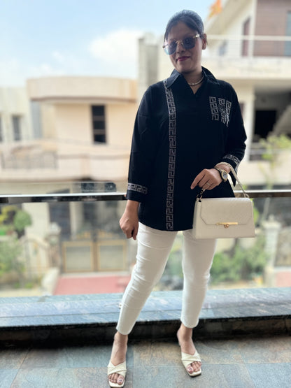 IndiPehnawa Trendy Sirvoski Shirt