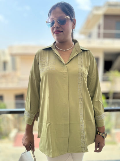 IndiPehnawa Trendy Sirvoski Shirt