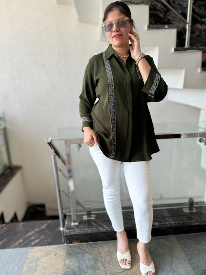 IndiPehnawa Trendy Sirvoski Shirt