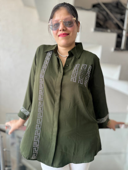 IndiPehnawa Trendy Sirvoski Shirt