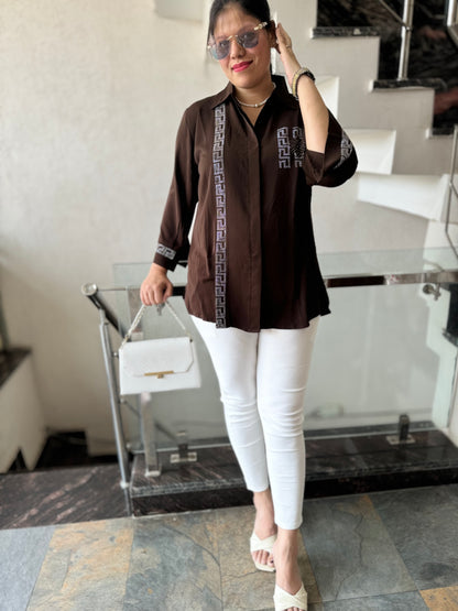 IndiPehnawa Trendy Sirvoski Shirt