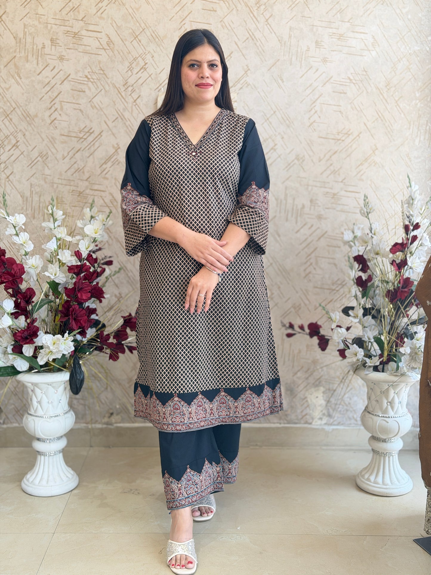 PURE COTTON BEAUTIFUL NECK DESIGN SUITS