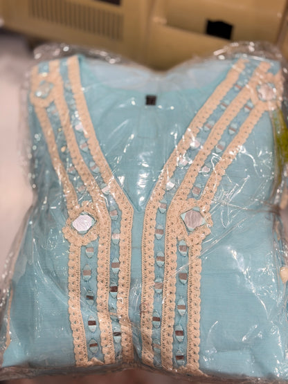 DESIGNER LAKHNAVI NECK 3PC SUIT