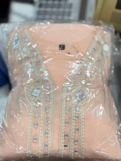 DESIGNER LAKHNAVI NECK 3PC SUIT