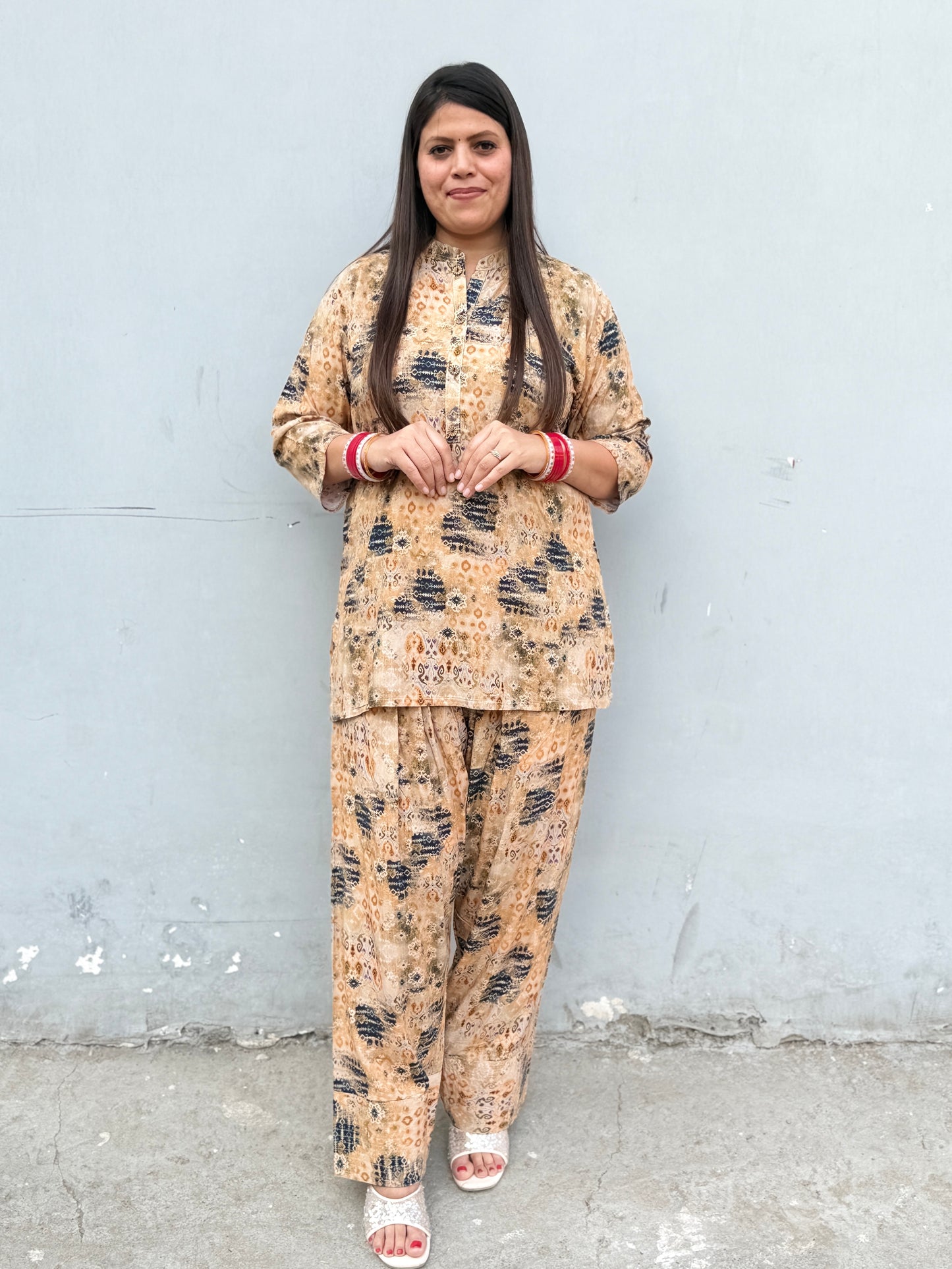 BEAUTIFUL PRINTS SHIRT WITH FARSHI SALWAR