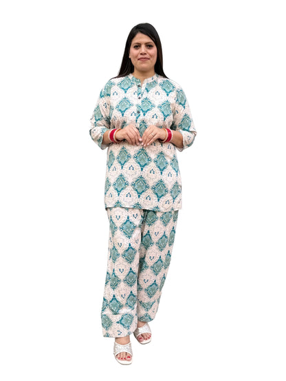BEAUTIFUL PRINTS SHIRT WITH FARSHI SALWAR