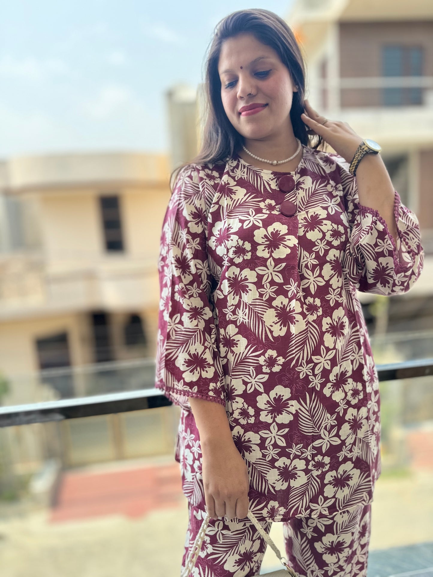 IndiPehnawa Floral Print Cordset