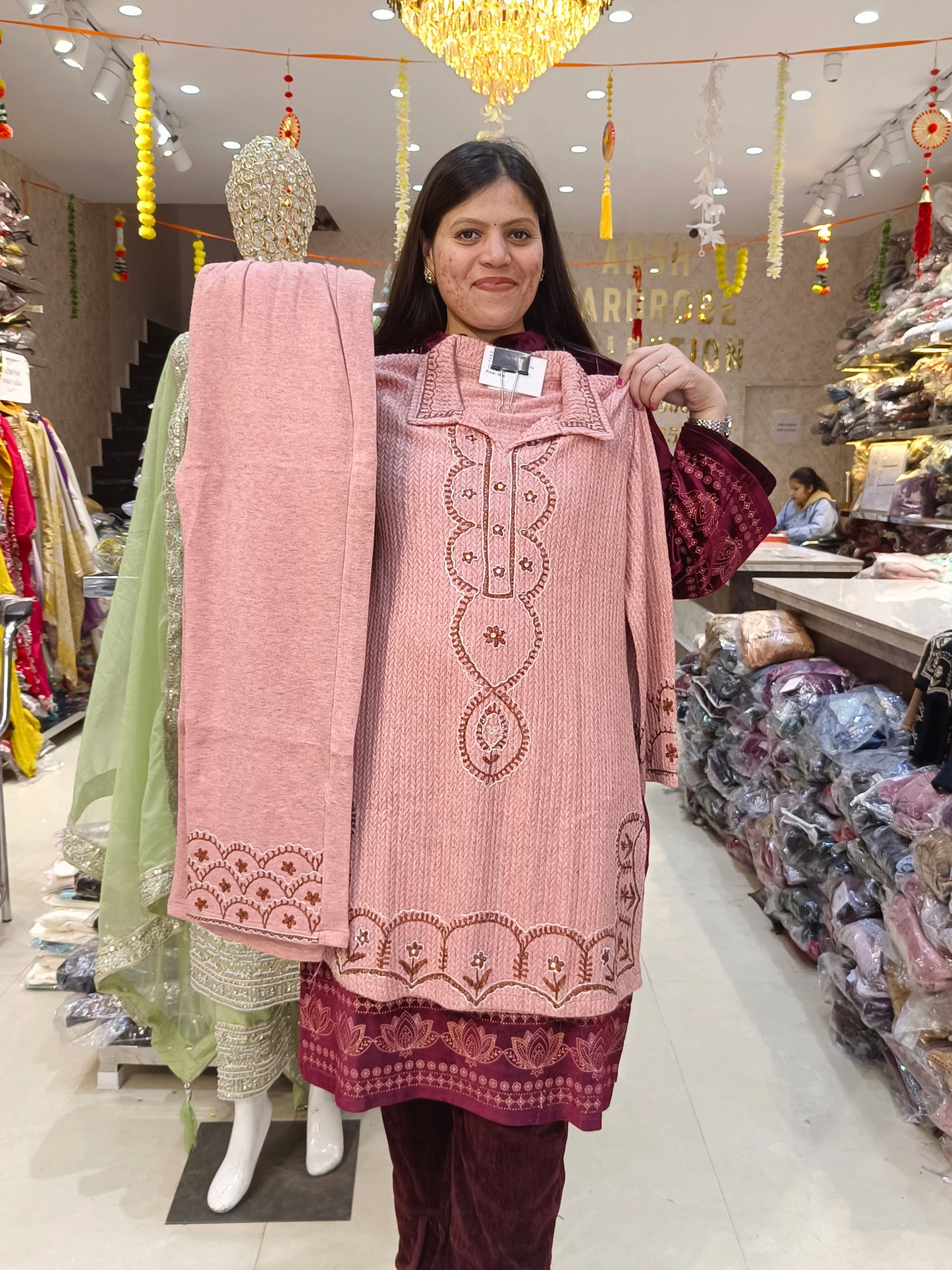 PREMIUM WOOL EMBROIDED CORDSET