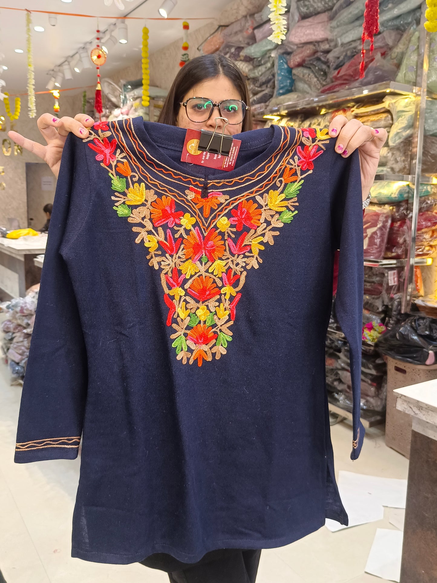 PREMIUM WOOL THREAD WORK KURTI