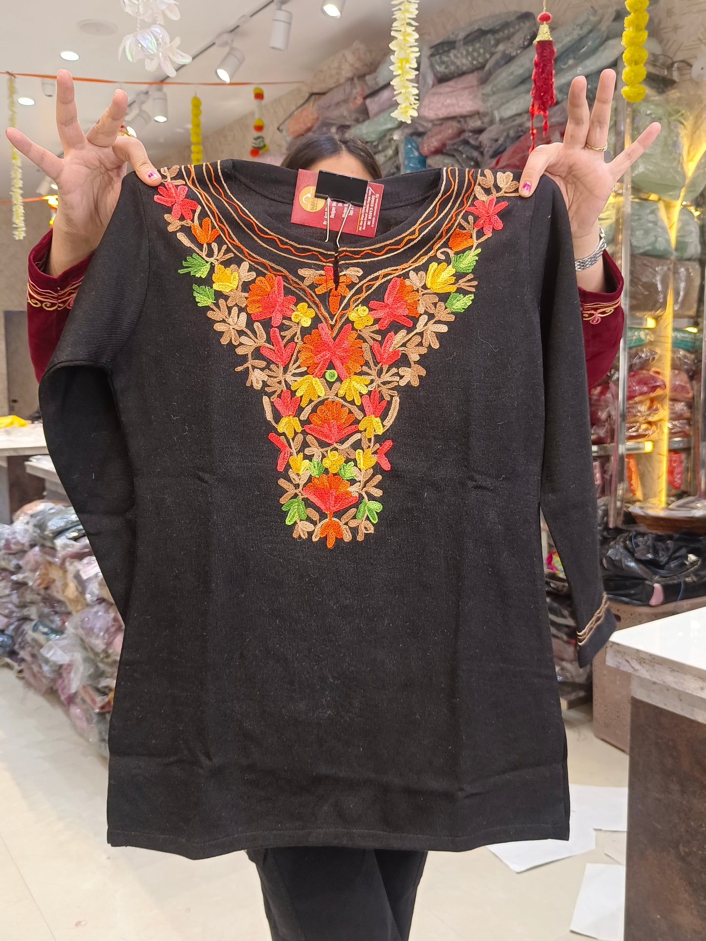 PREMIUM WOOL THREAD WORK KURTI