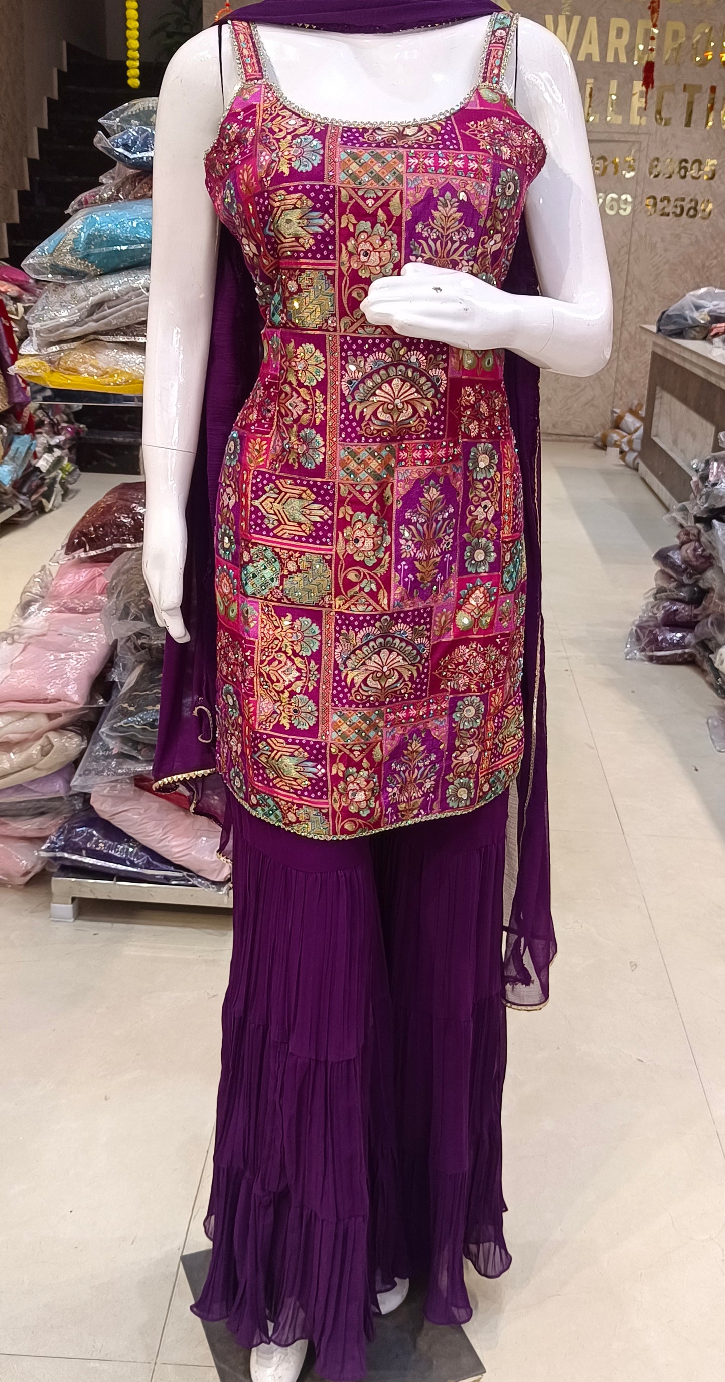 BEAUTIFUL RAJA RANI DESIGN SHRARA SUIT