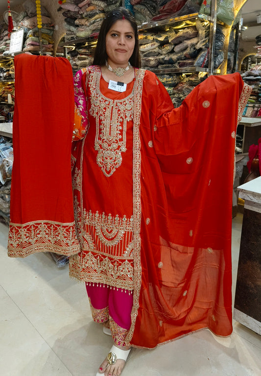 WEDDING WEAR CHINON A-LINE SUIT