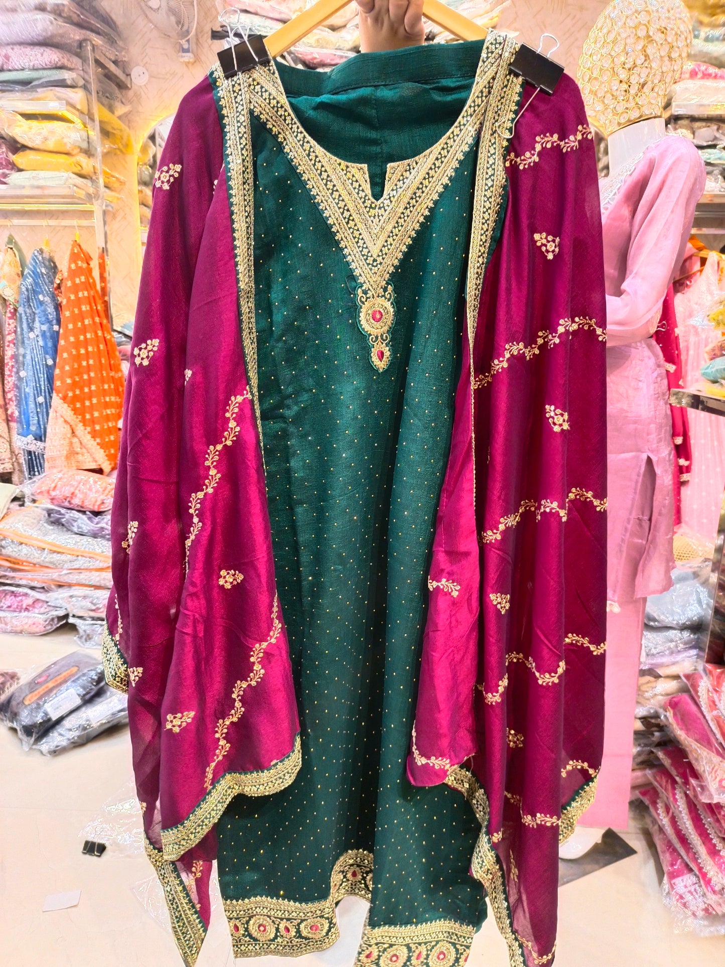 PURE CHINON DUEL COLOR 3 PC SUIT
