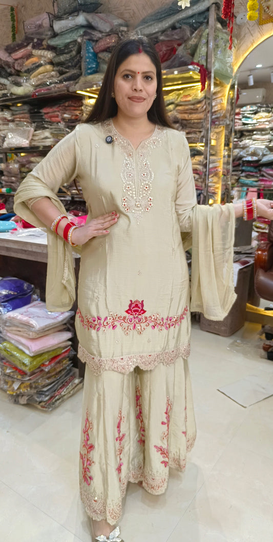 PREMIUM CHINON TILLA WORK PLAZO SUIT