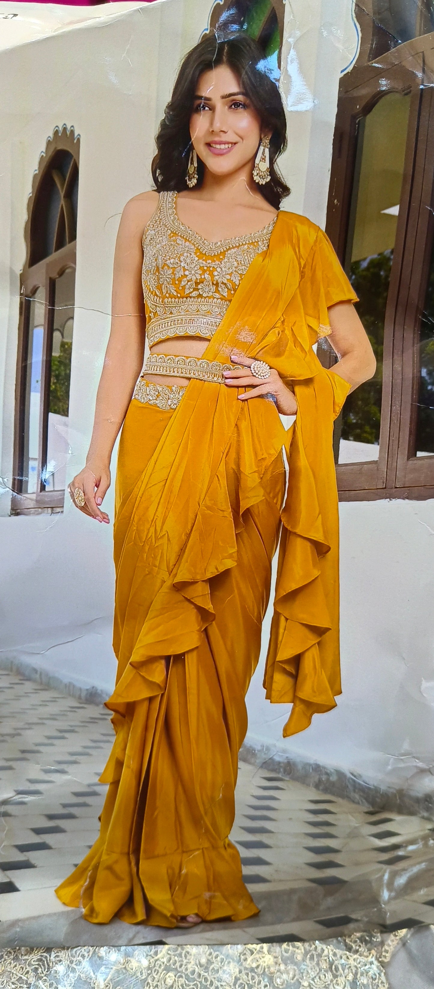 HALDI SPECIAL YELLOW BEAUTIFUL DESIGNER SAREE
