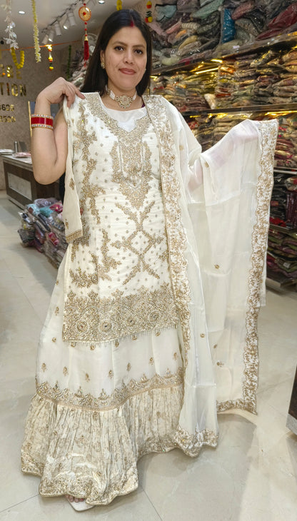 PARTY WEAR FANDY SILK ORIGNAL MIRRIR WORK FULL FAIR LEHENGA