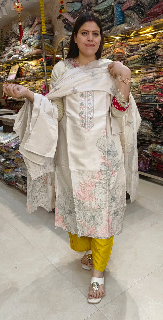 SILVER PLATINUM BEAUTIFUL SUIT