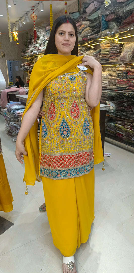 PARTY WEAR GEORGET BEAUTIFUL DESIGN JAFFA SUIT