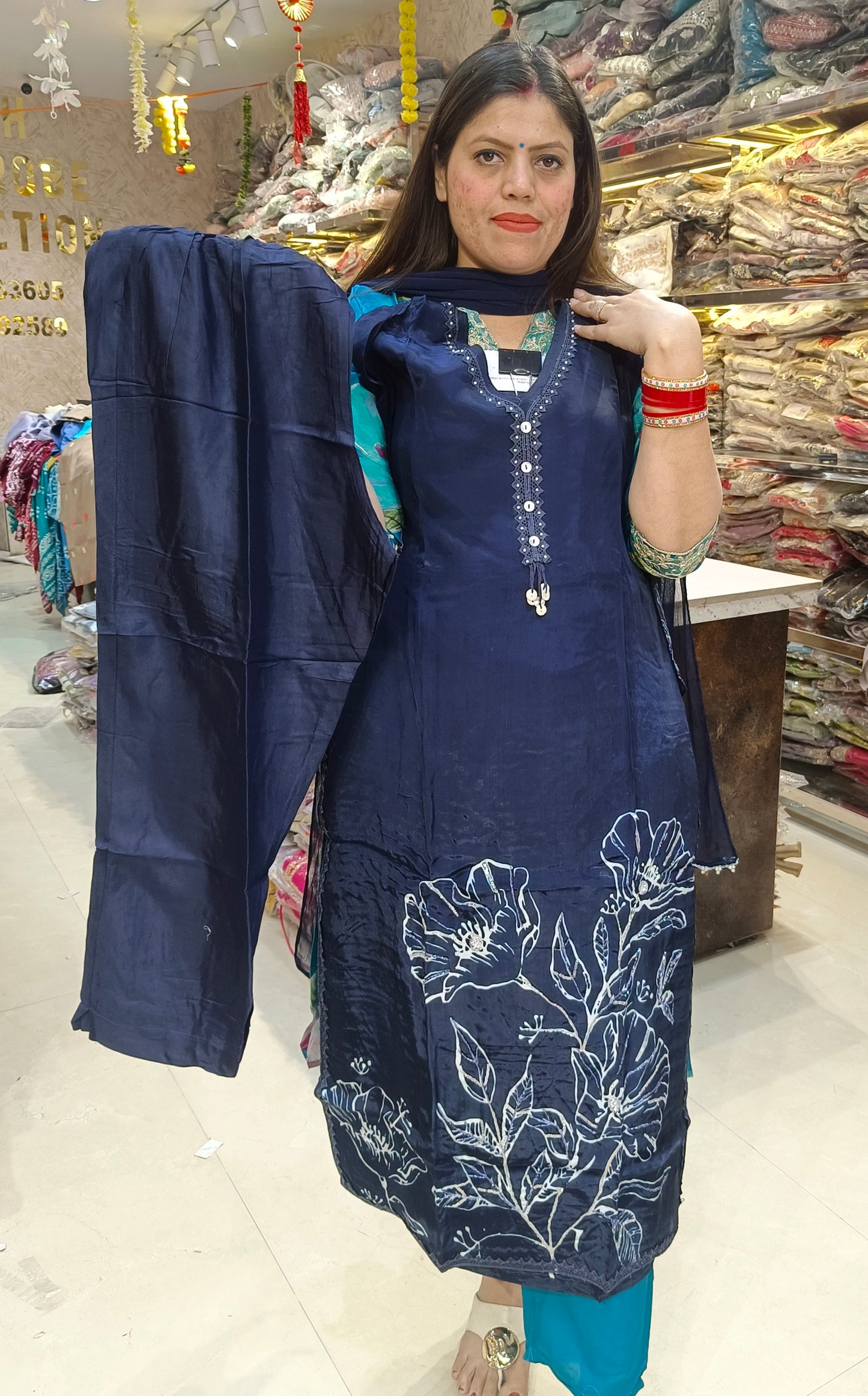 PURE CREPE PARTY WEAR SUIT
