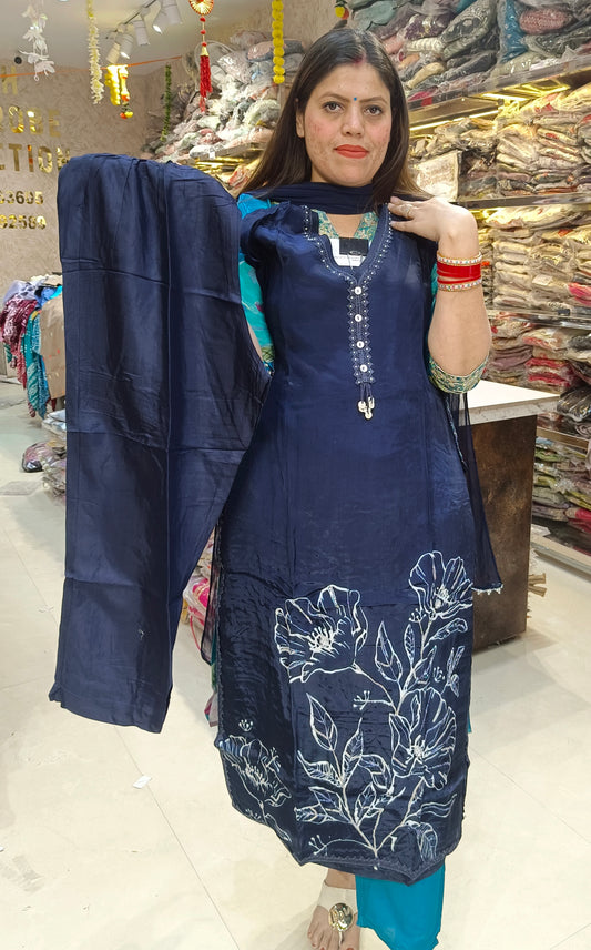 PURE CREPE PARTY WEAR SUIT