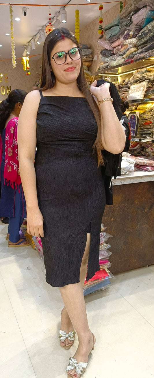 Elegant Bodycon Dress With 3D Flower Jacket