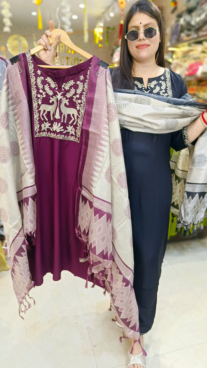 PURE COTTON DEER DESIGN SUIT