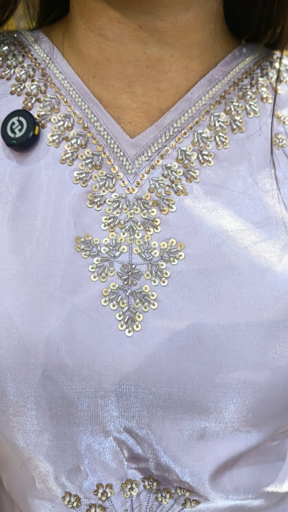 PARTY WEAR RUSHIAN SILK WITH SIPPI AND TILLA WORK CORDSET