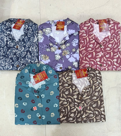 PURE MALAI COTTON 3PC NIGHT SUIT