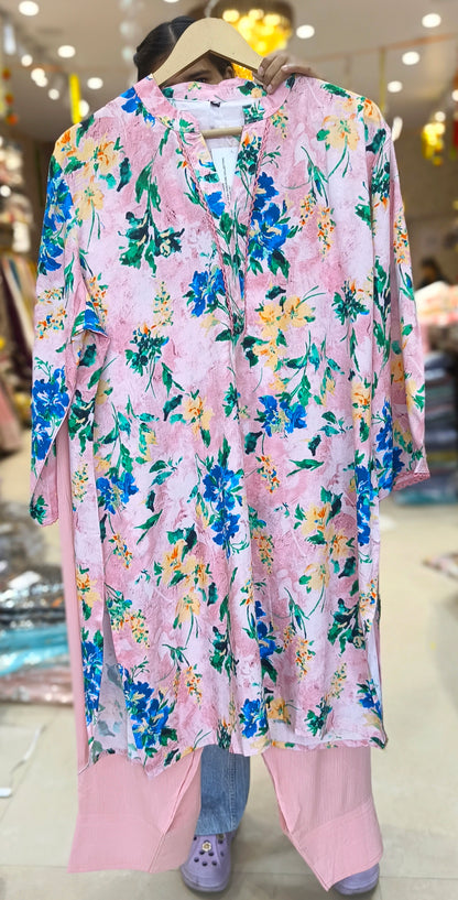 PINK FARSHI SALWAR PLUS SIZE CORDSET