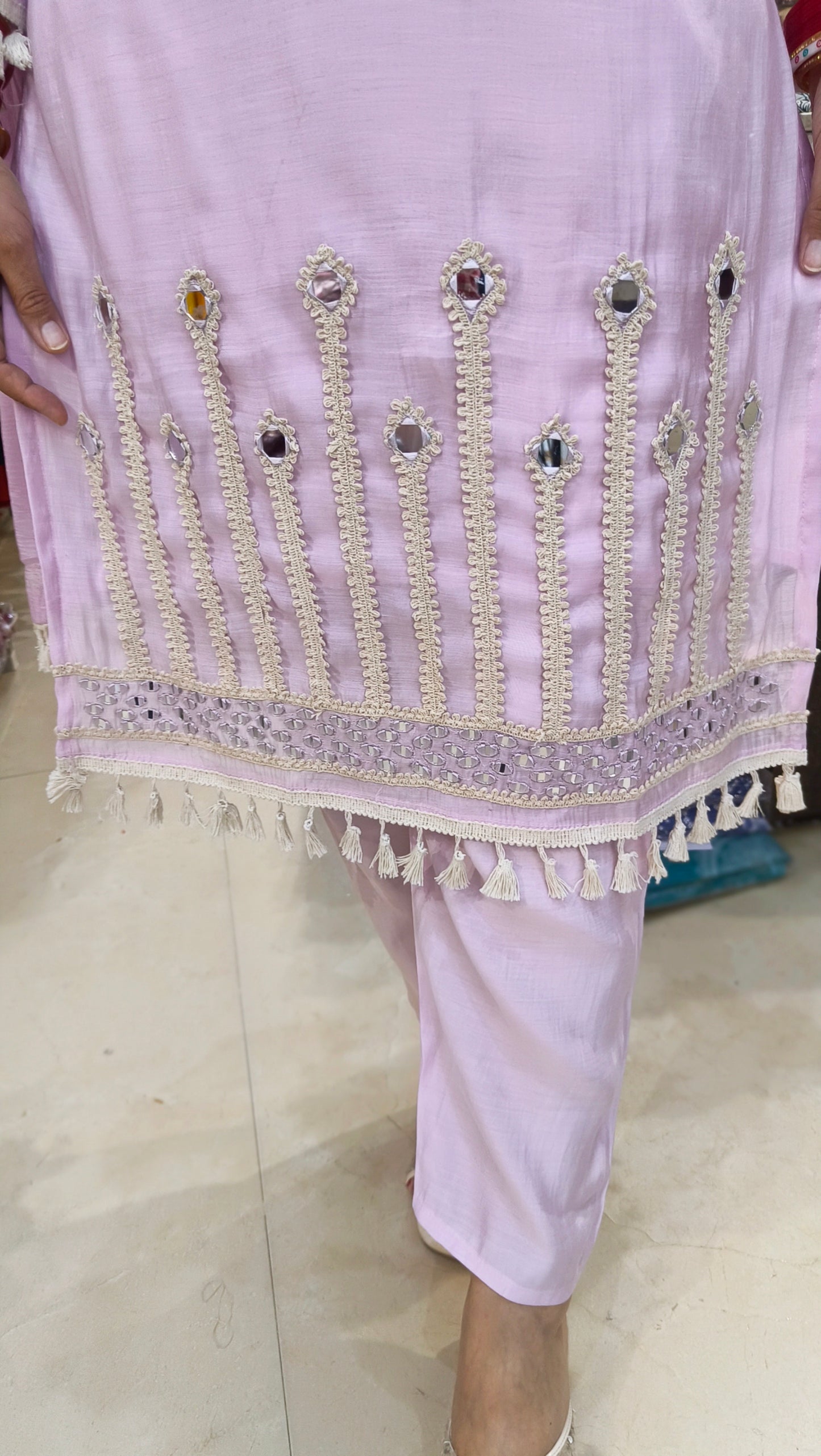 DESIGNER LAKHNAVI NECK 3PC SUIT