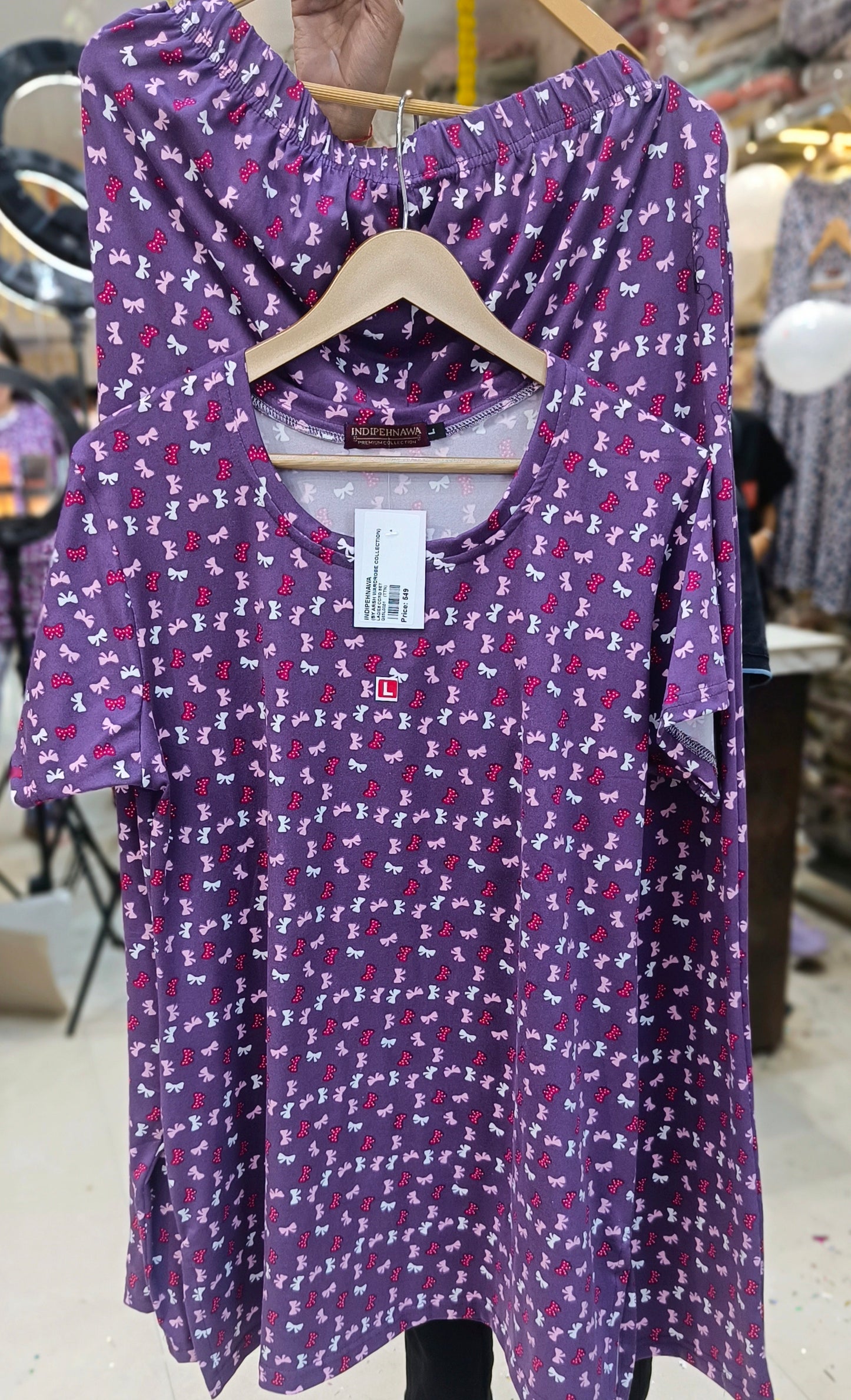 INDIPEHNAWA PREMIUM MALAI NIGHT SUIT FOR WOMEN