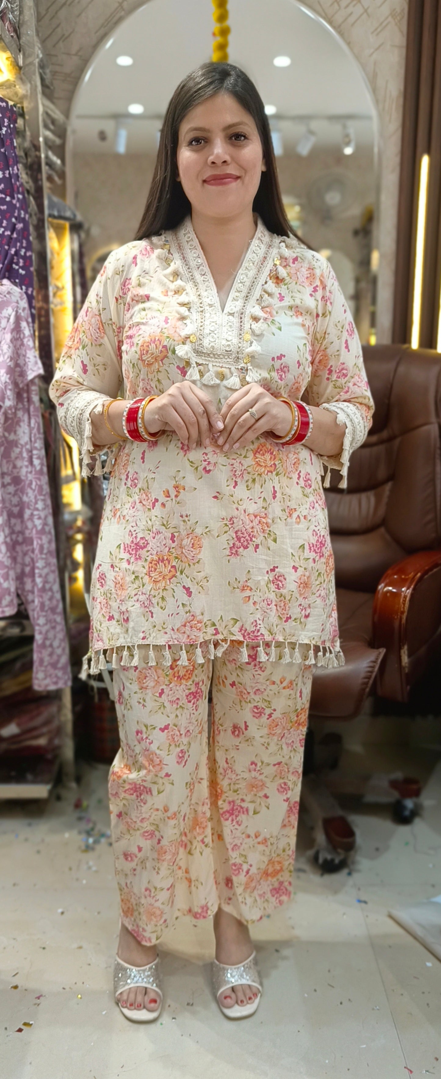 PURE COTTON LAKHNAVI DESIGN DESIGNER CORDSET