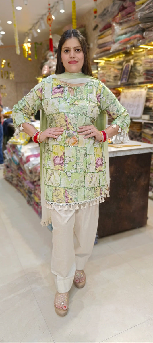 PURE COTTON SIPPI WORK FARSHI SALWAR SUIT