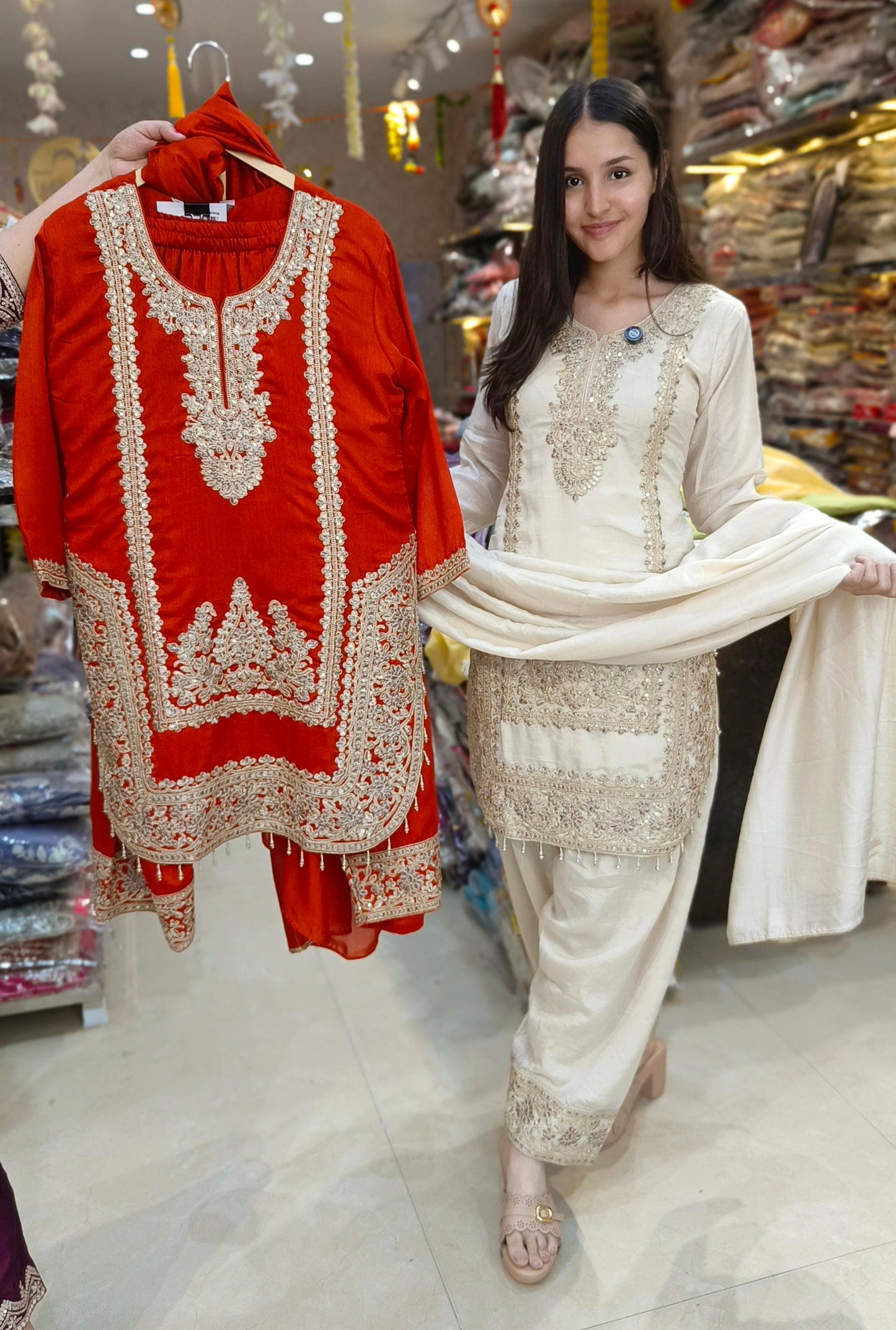 PARTY WEAR HANDWORK FARSHI SALWAR SUIT