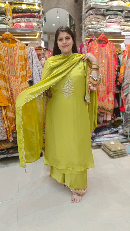 LEAF DESIGN A-LINE SUIT