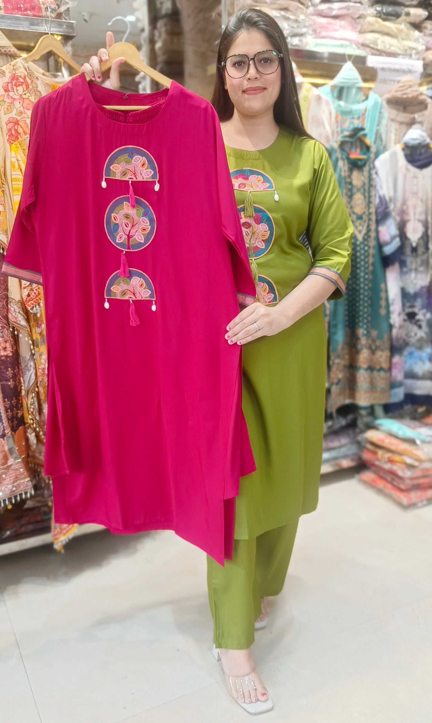 PURE COTTON LASE WORK DESIGNER CORDSET