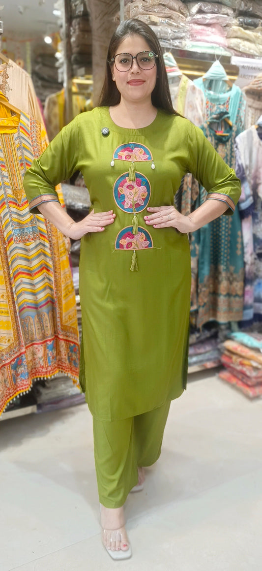 PURE COTTON LASE WORK DESIGNER CORDSET