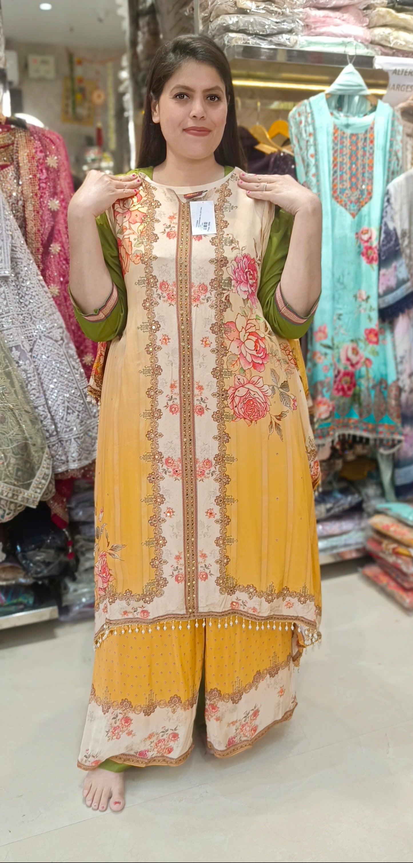 PURE CREPE LONG LENGTH C-CUT SUIT