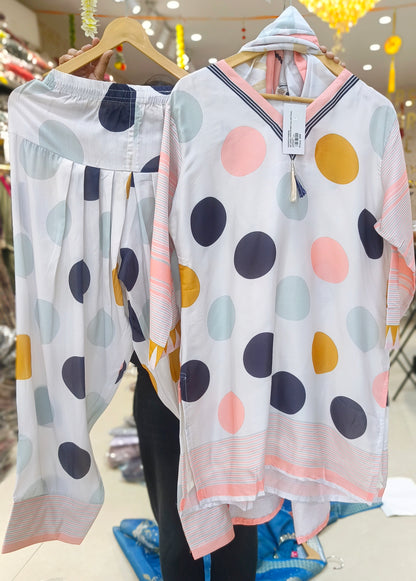 INSTA VIRAL POLKA DOT FARSHI SALWAR SUIT
