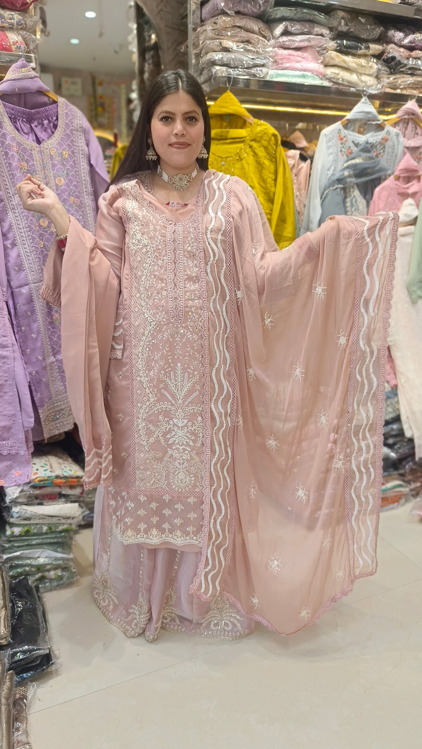PURE GEORGET PESTAL COLOUR DESIGNER PAKISTANI SUITS