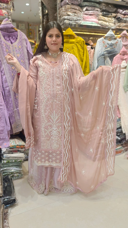 PURE GEORGET PESTAL COLOUR DESIGNER PAKISTANI SUITS