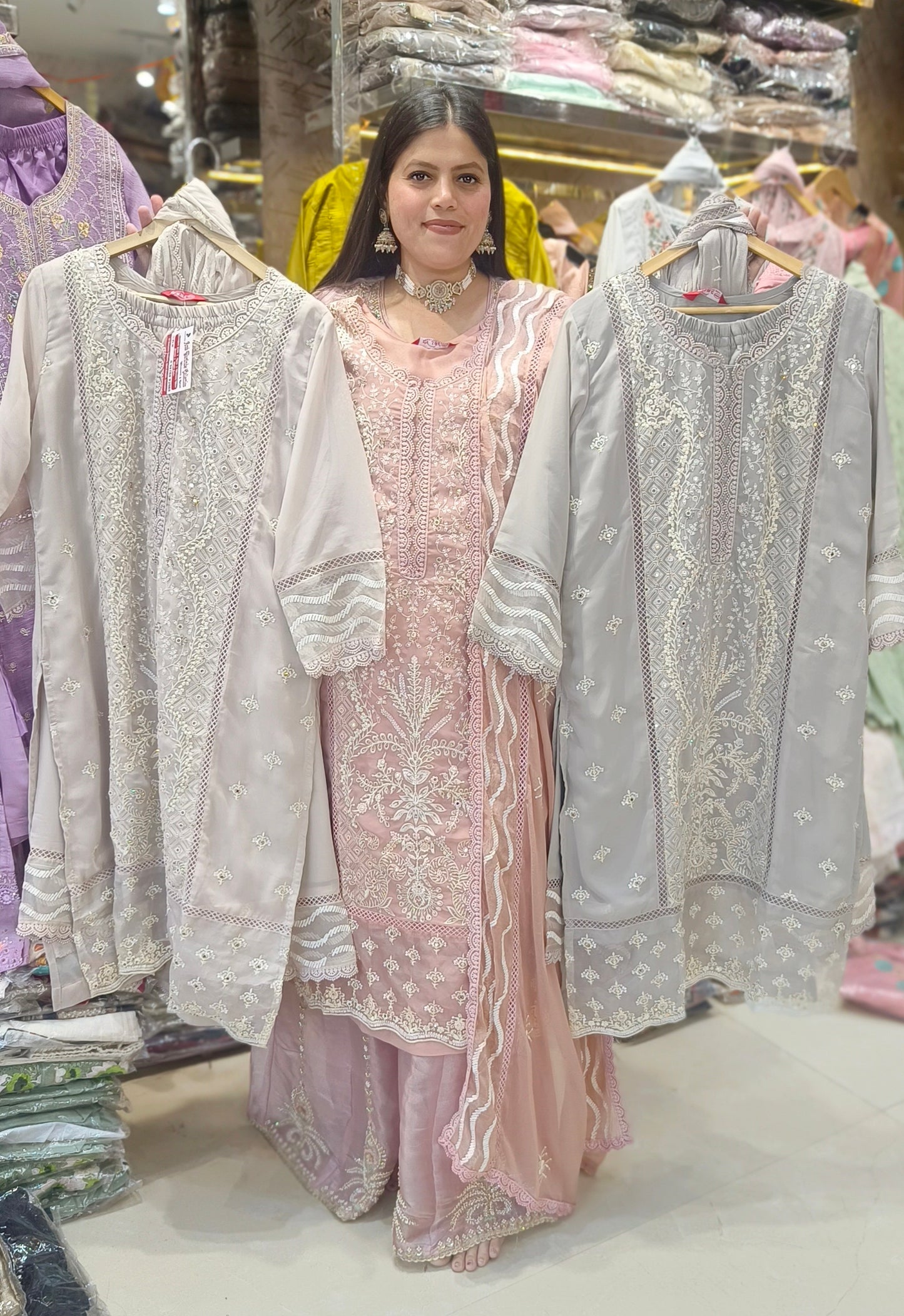 PURE GEORGET PESTAL COLOUR DESIGNER PAKISTANI SUITS