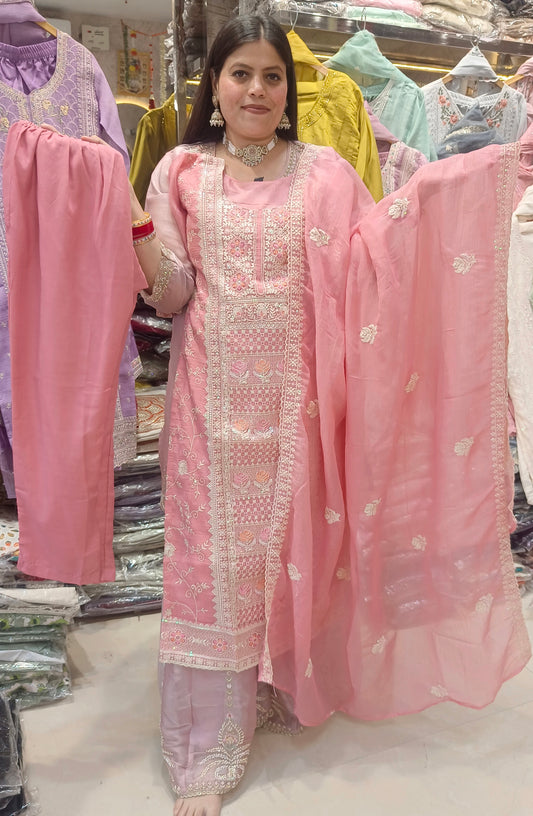 BEAUTIFUL DESIGN WITH TILLA WORK SUIT