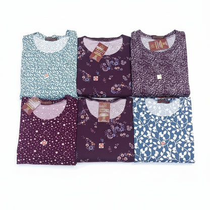 PACK OF 5 INDIPEHNAWA PREMIUM NIGHT SUITS WITH LOOSE PLAZO