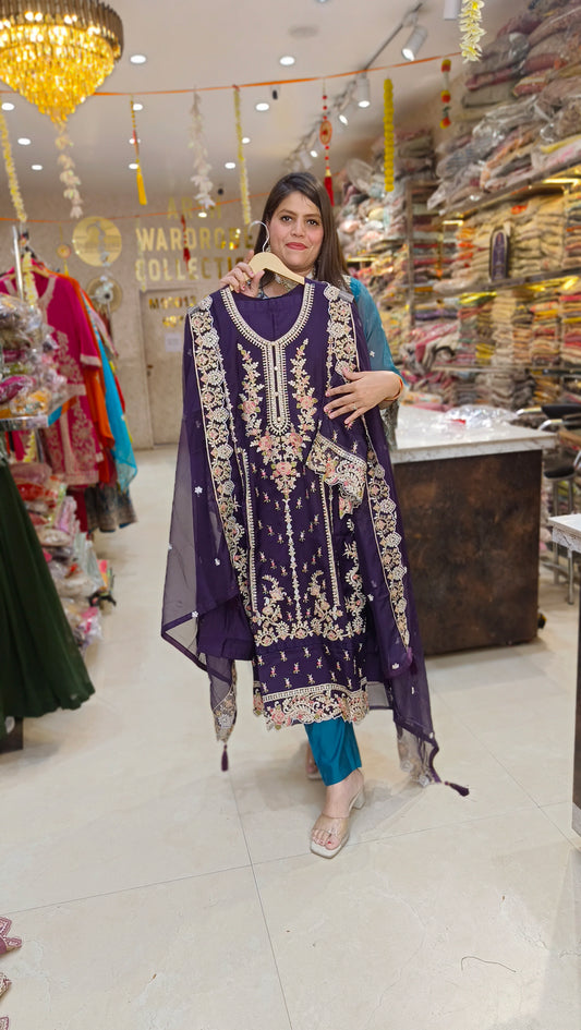PARTY WEAR PAKISTANI DESIGNER SUIT(DESIGN NO 2)