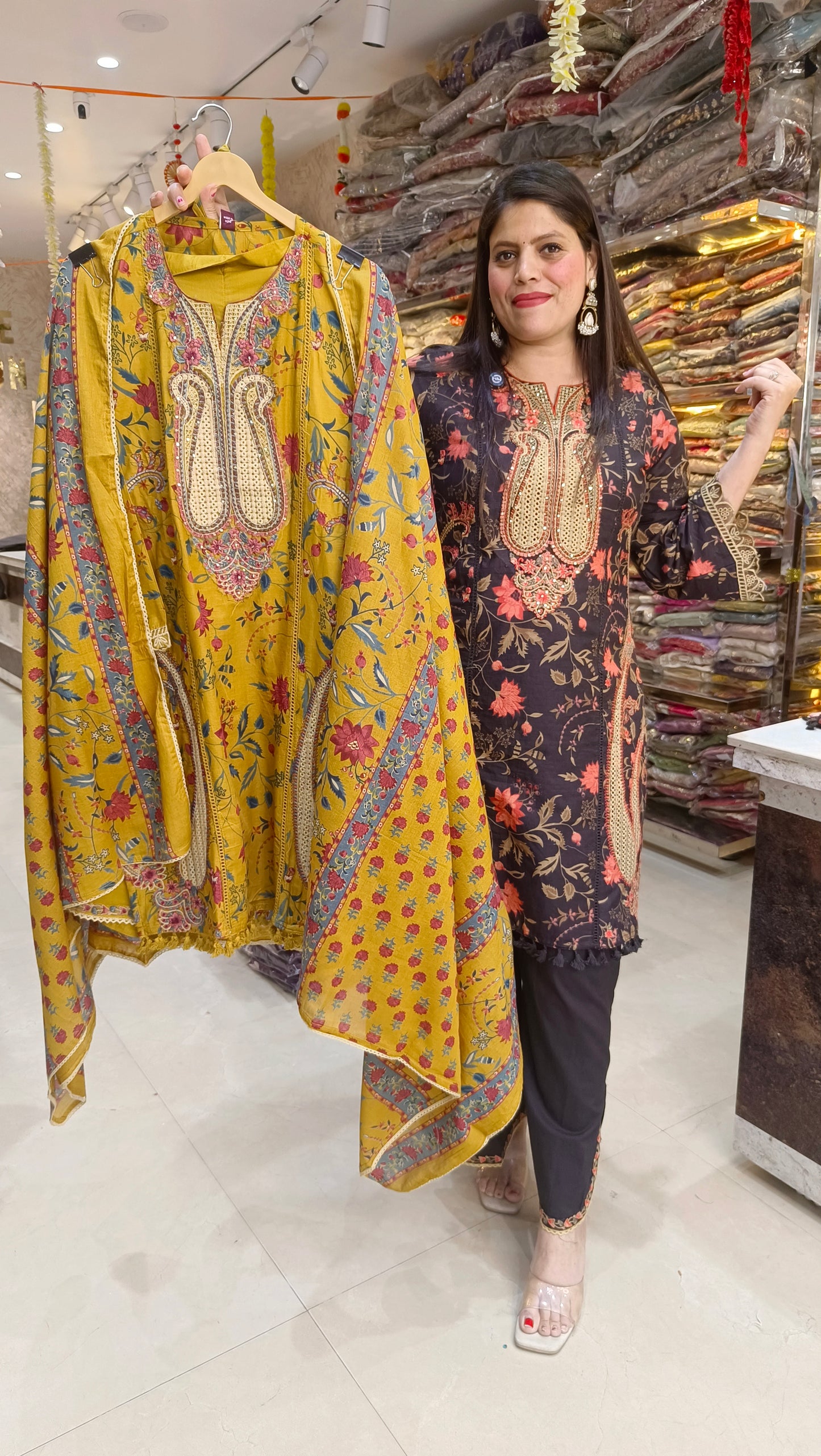 PURE COTTON PAKISTANI WORK WITH POTLI SUIT